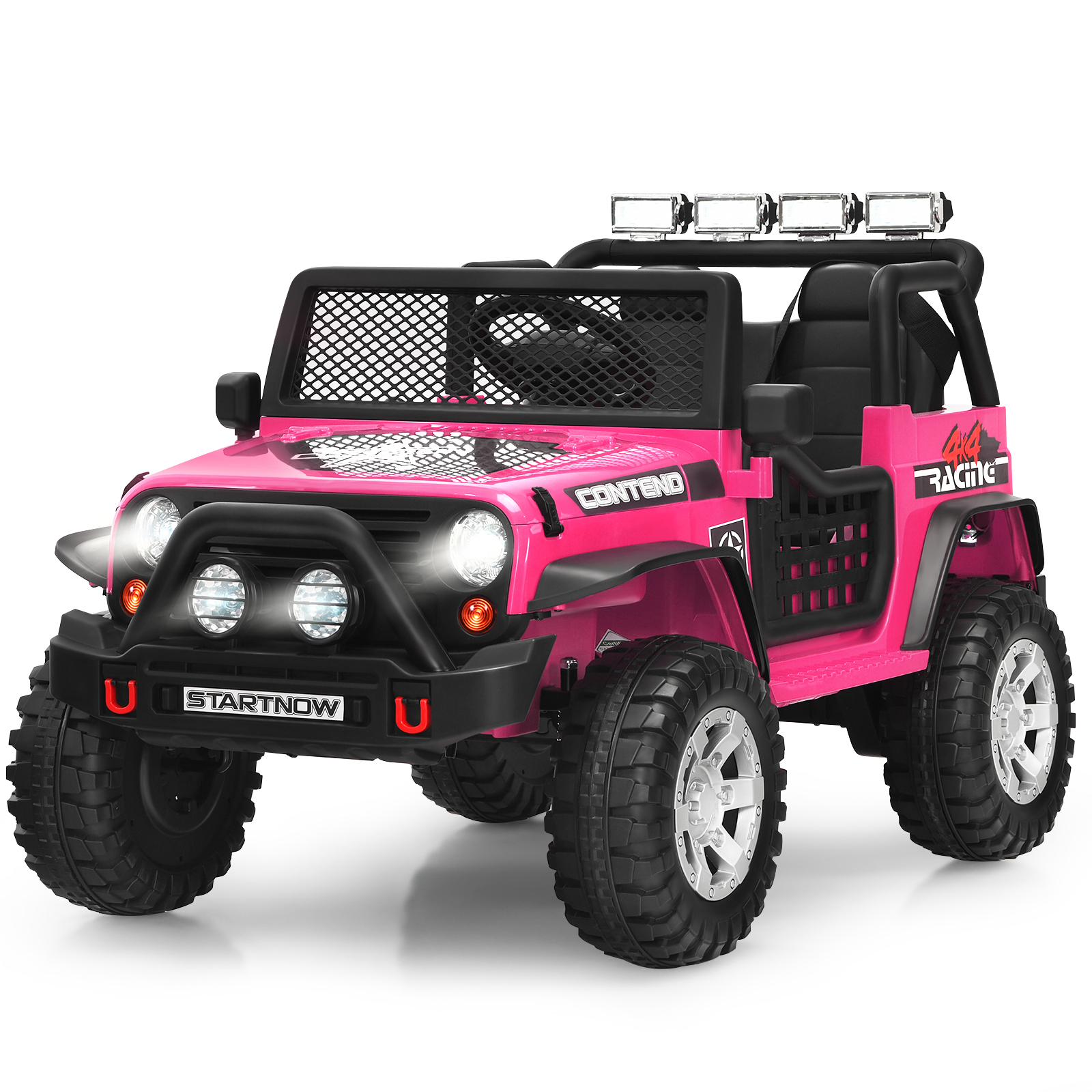 2-Seat Kids Ride on Truck with Parent Remote Control-Pink