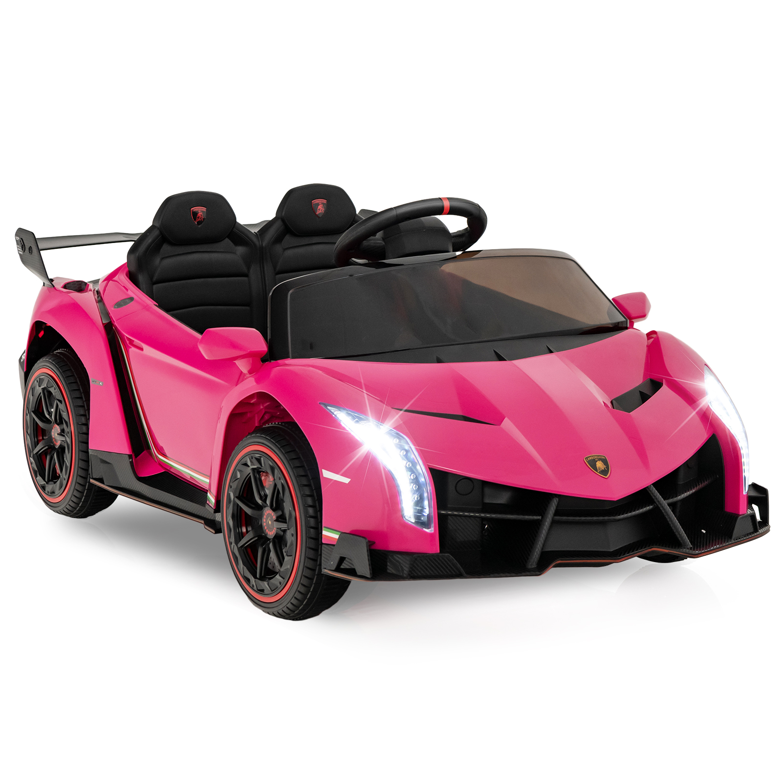 Licensed Lamborghini 4WD Kids Ride-on Sports Car-Pink