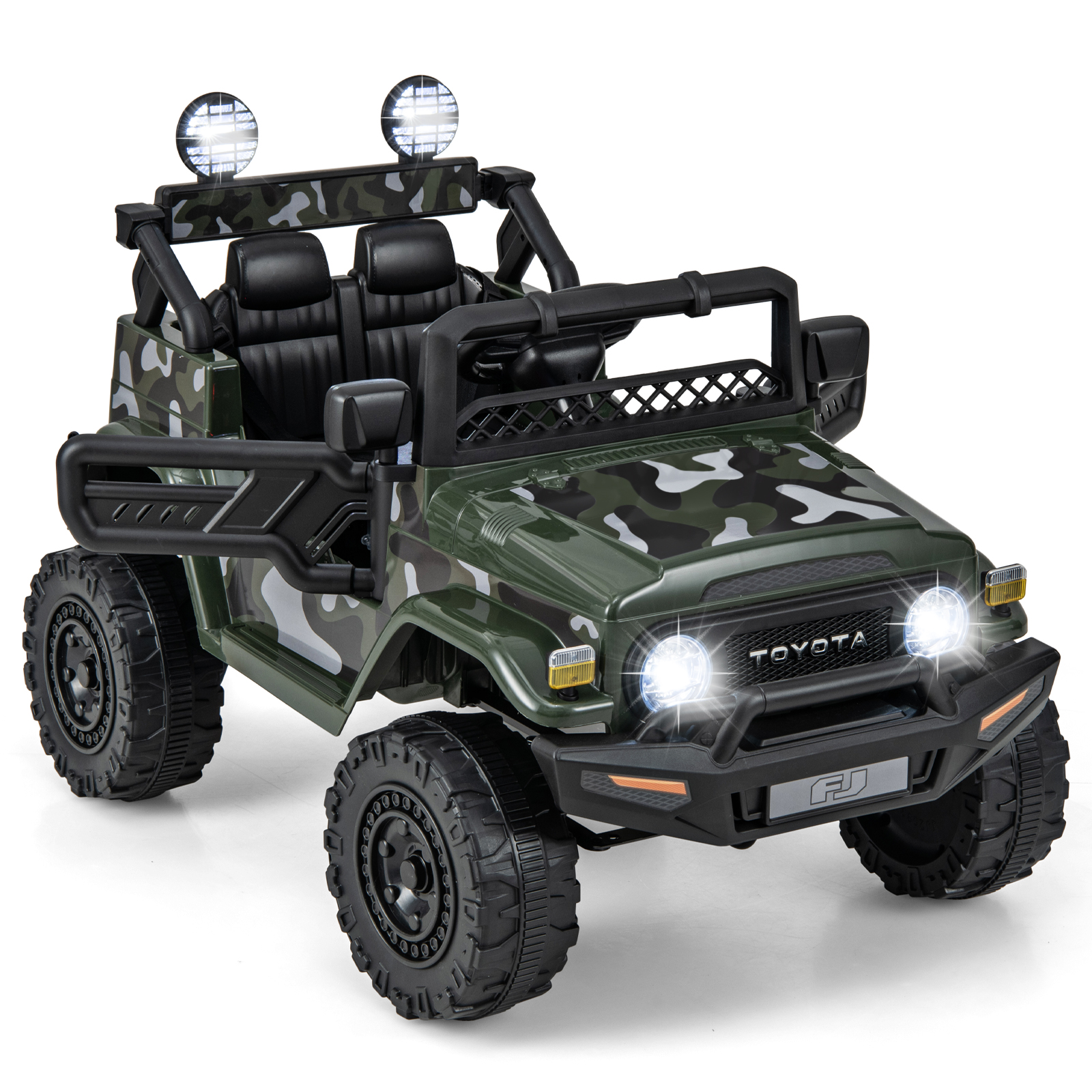 12V 7Ah Licensed Toyota FJ Cruiser Electric Car with Remote Control-Camouflage