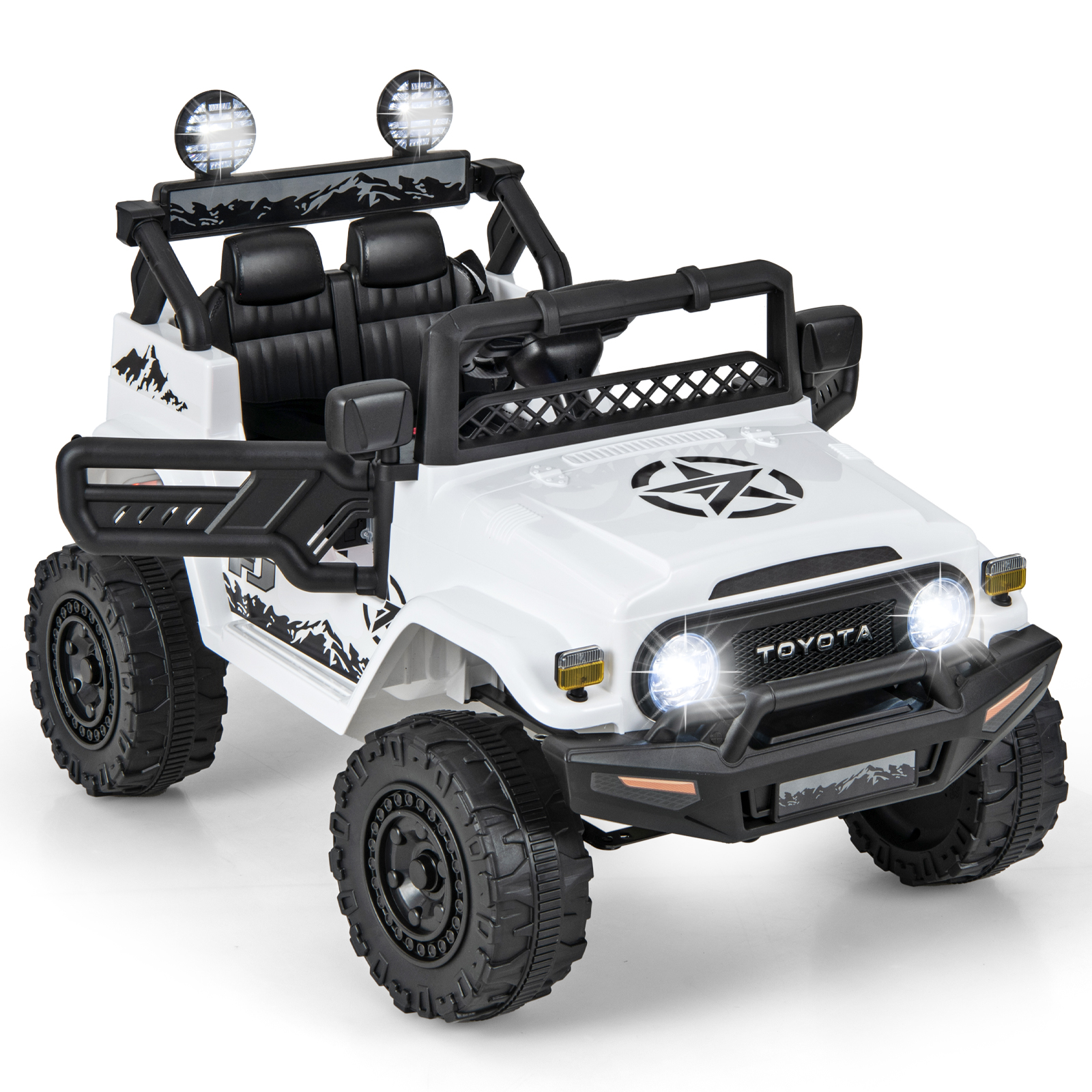 12V 7Ah Licensed Toyota FJ Cruiser Electric Car with Remote Control-White