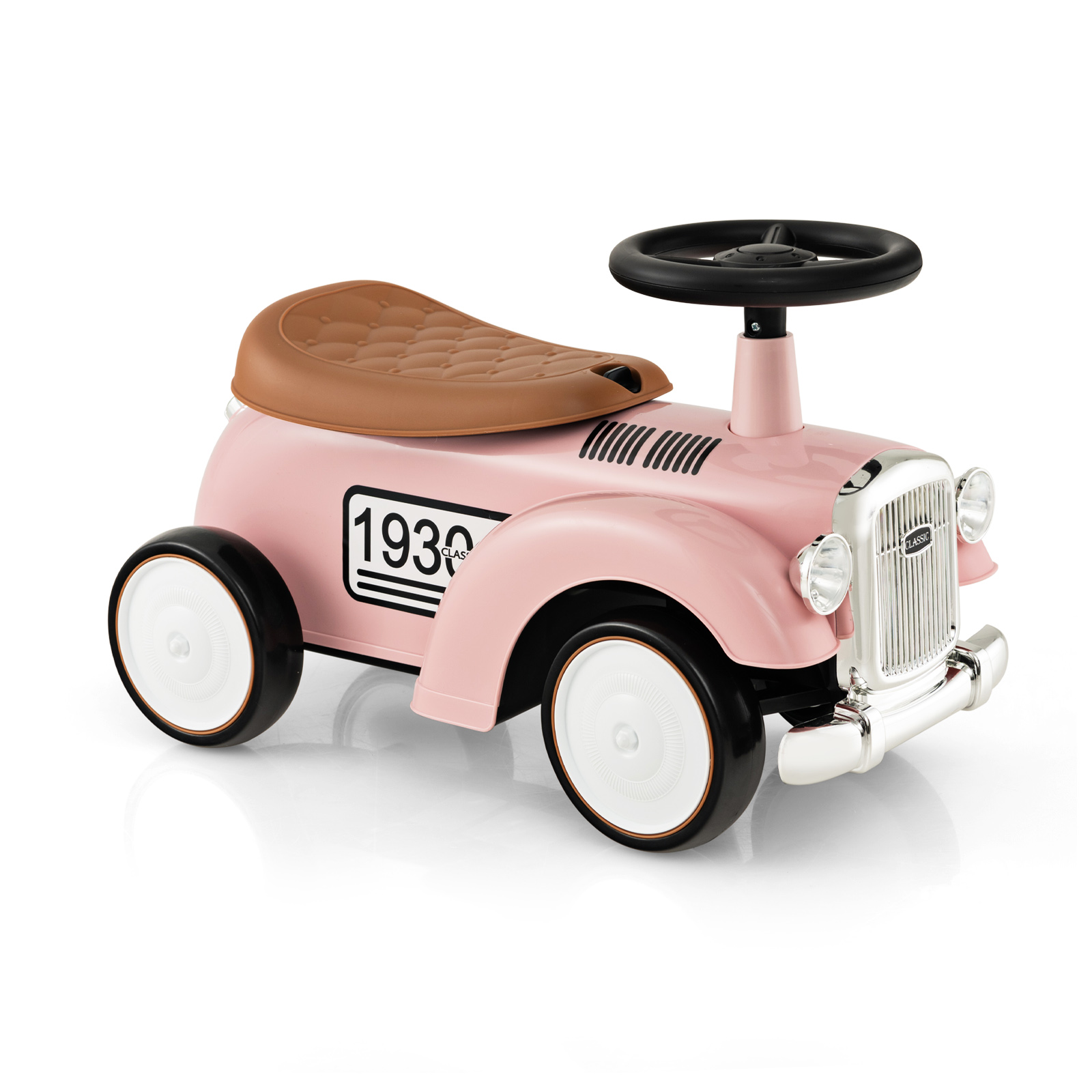 Kids Ride On Car with Under-seat Storage Space for 18-36 Months Boys and Girls Gifts-Pink