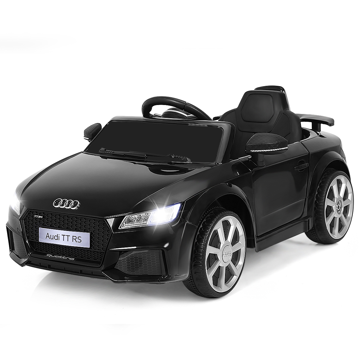 Licensed Audi TTRS 12V Battery-Powered Vehicle with 2 Motors MP3 music-Black