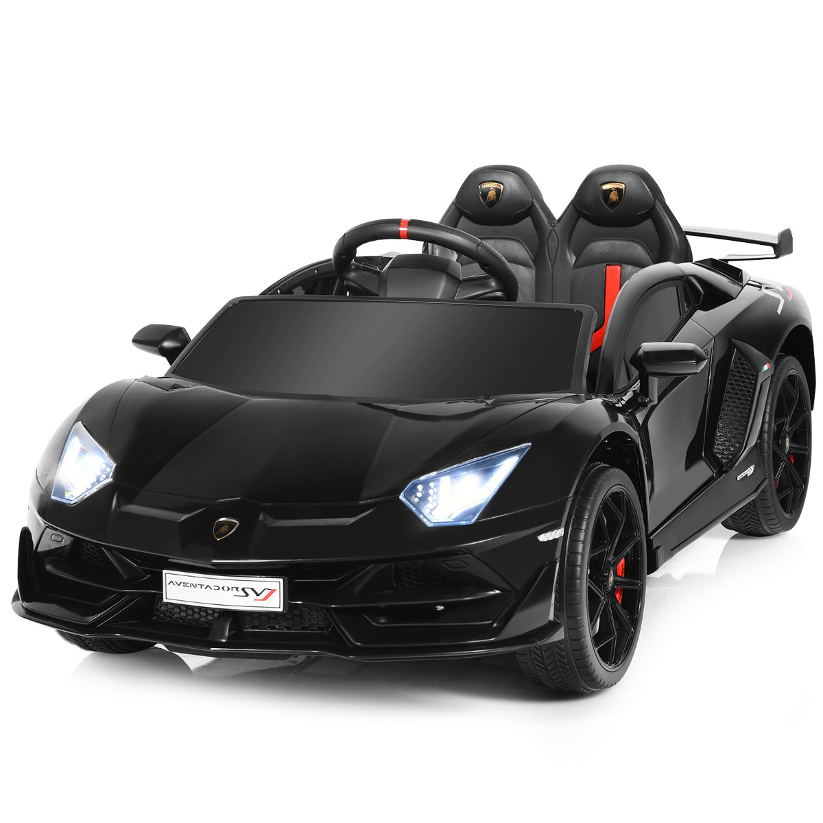 12V Kids Electric Ride on Car with Remote Control and Music-Black