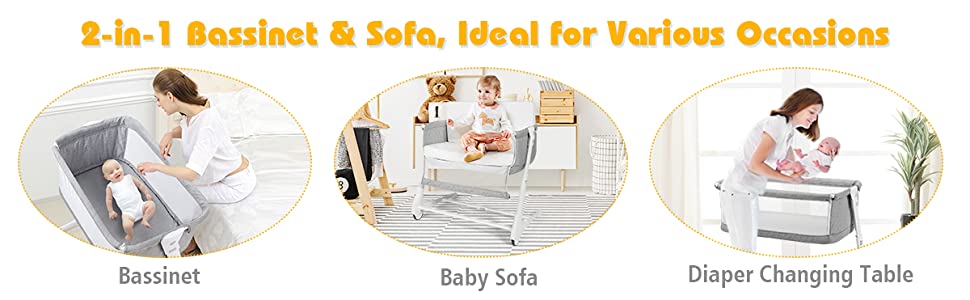 Baby Bedside with Washable Mattress and Breathable Mesh4