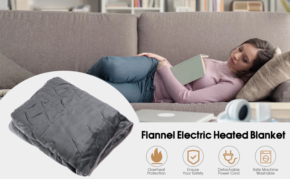 Heated Throw Blanket with 6 Heat Settings and 3 Time Settings1