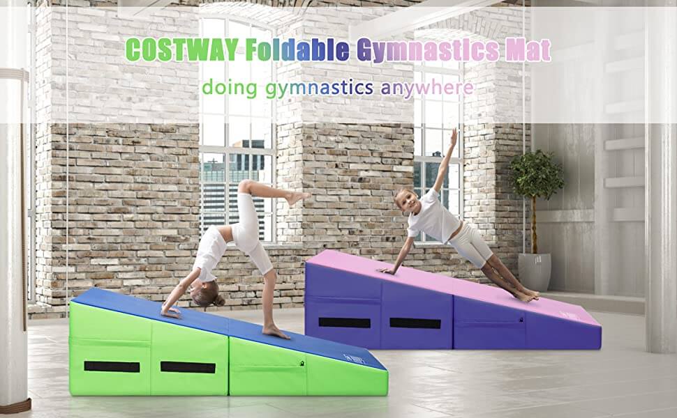 Sports Incline Wedge Folding Yoga Gymnastic Tumbling Mat1