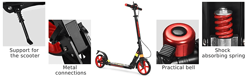 Folding Kick Scooter with Double Suspension and Carrying Strap4
