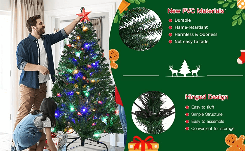 4ft Artificial Christmas Tree with Multiple Pattern LED Lights3