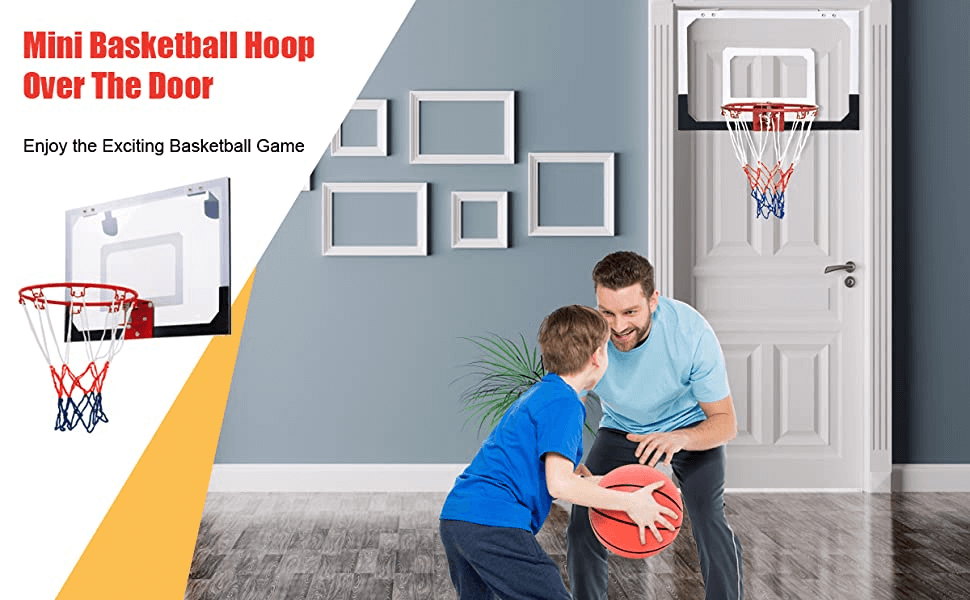 Mini Basketball Hoop with Shatterproof Backboard for Kid, Teen, Adult