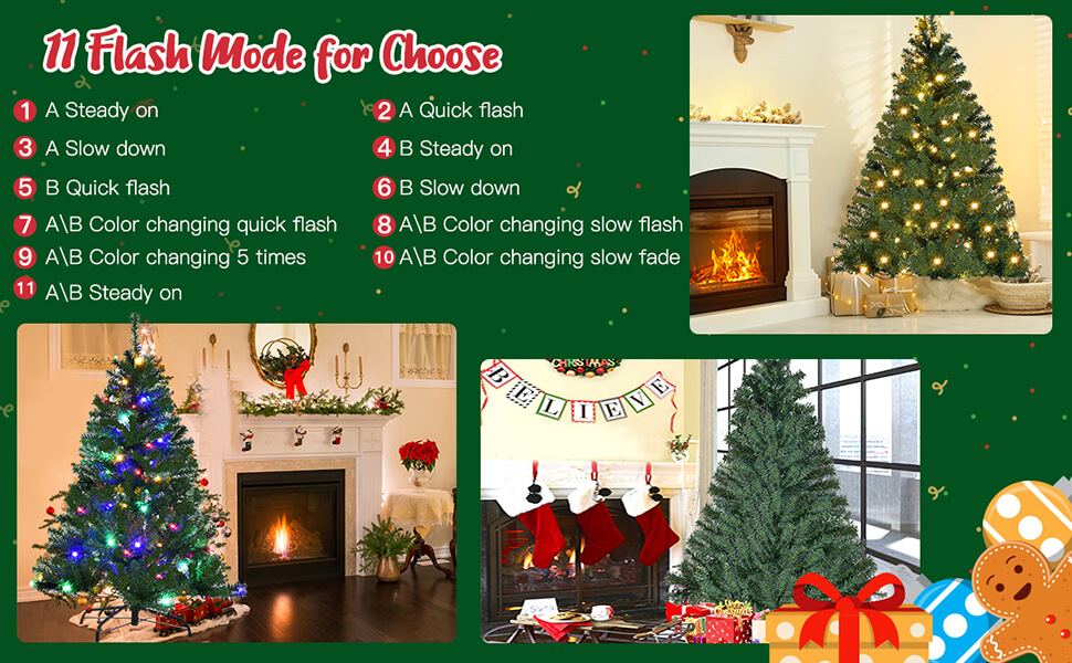 4ft Artificial Christmas Tree with Multiple Pattern LED Lights1