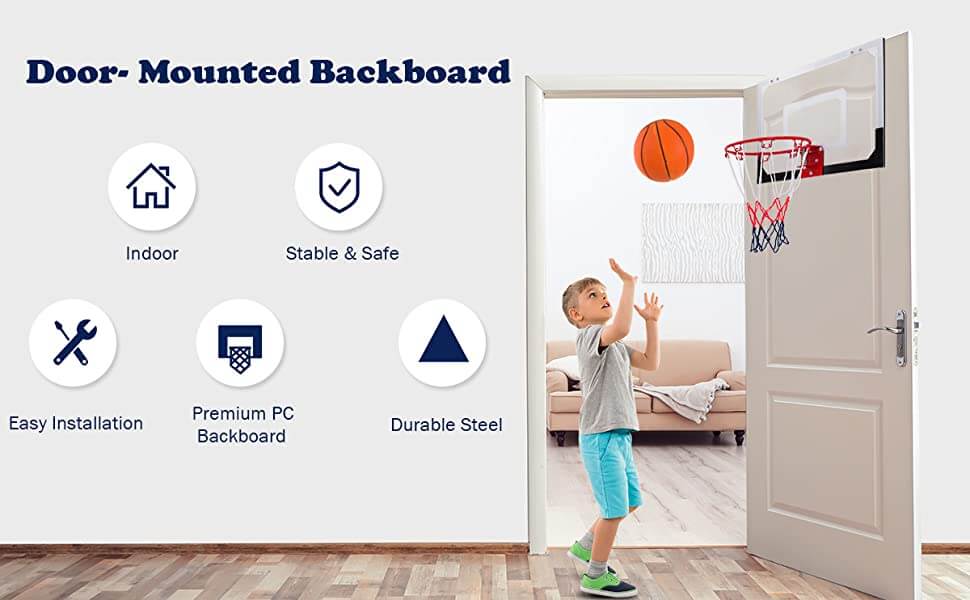 Mini Basketball Hoop with Shatterproof Backboard for Kid, Teen, Adult4