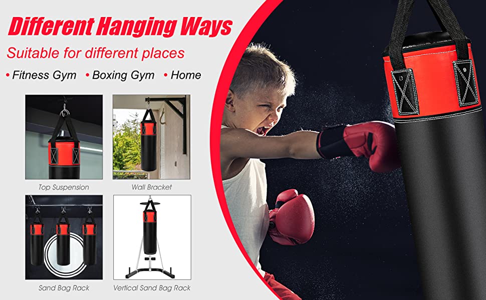 Maxx Heavy Punch Bag GEL Gloves Mitts Hook Kick Double End BAG TITLE BAG & Chain 