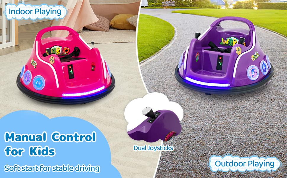 Electric Bumper Car with 360° Spin and Remote Control