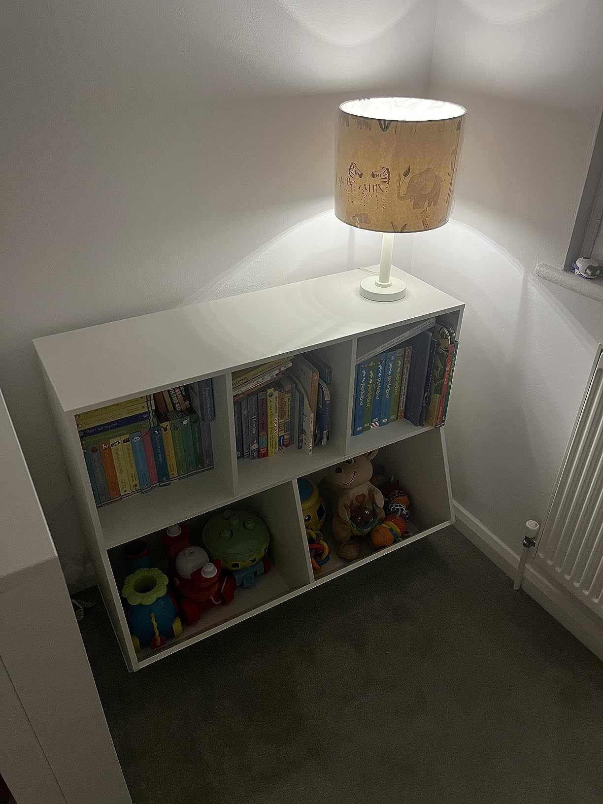 Kids' Toy Storage Organizer, Open Storage Cubby, Multifunctional Book and Toy Storage Cabinet CAPHAUS Finish: White